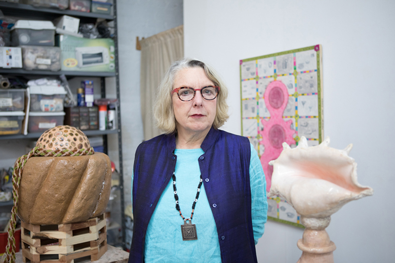Nancy Bowen in her studio in the Navy Yard photographed by Susan Silas. © 2018